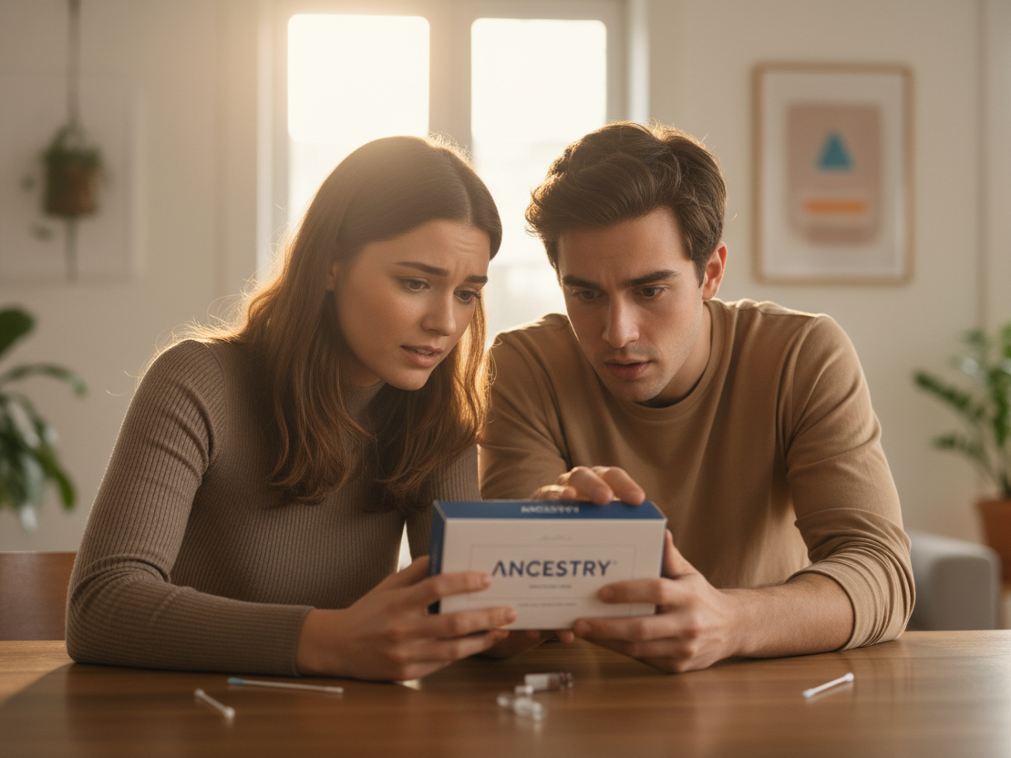 generate images for Siblingship DNA Test include older siblings looking curious to find out results of whether or not they are related