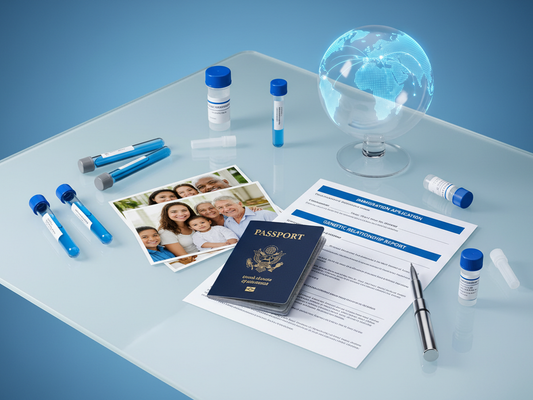 recreate immigration DNA testing without the dna strand and cotton buds